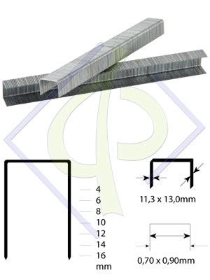 Стоманени скоби за тапициране на мебели 8 mm